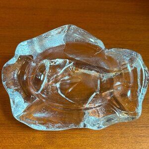 Designer ashtray Center Bowl By VAL SAINT-LAMBERT in the form of a block of ice